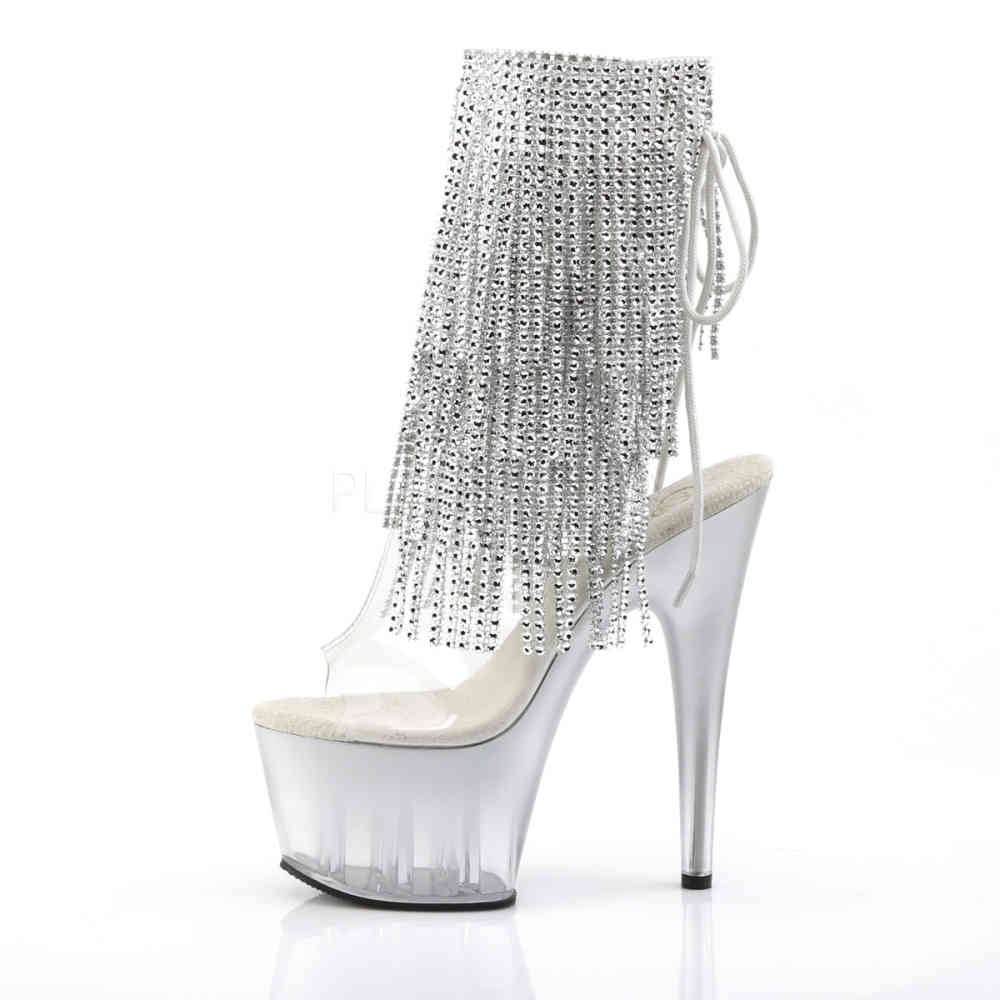 Pleaser - ADORE1017RSFT Plateau Laarzen, Paaldans schoenen - Paaldans schoenen - Zilverkleurig Product image